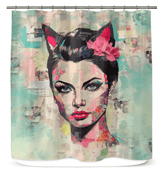Revived Retro Press Shower Curtain - Beyond T-shirts